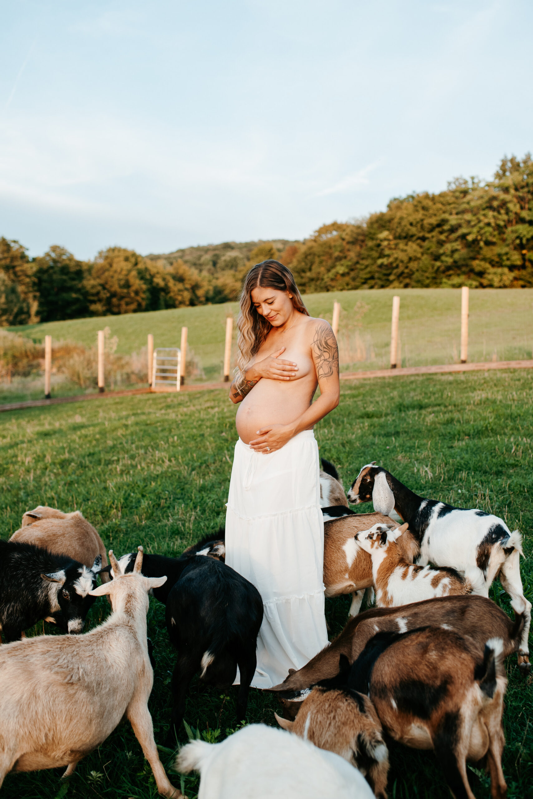 NJ Farm Homestead Maternity Photography by Sydney Madison Creative