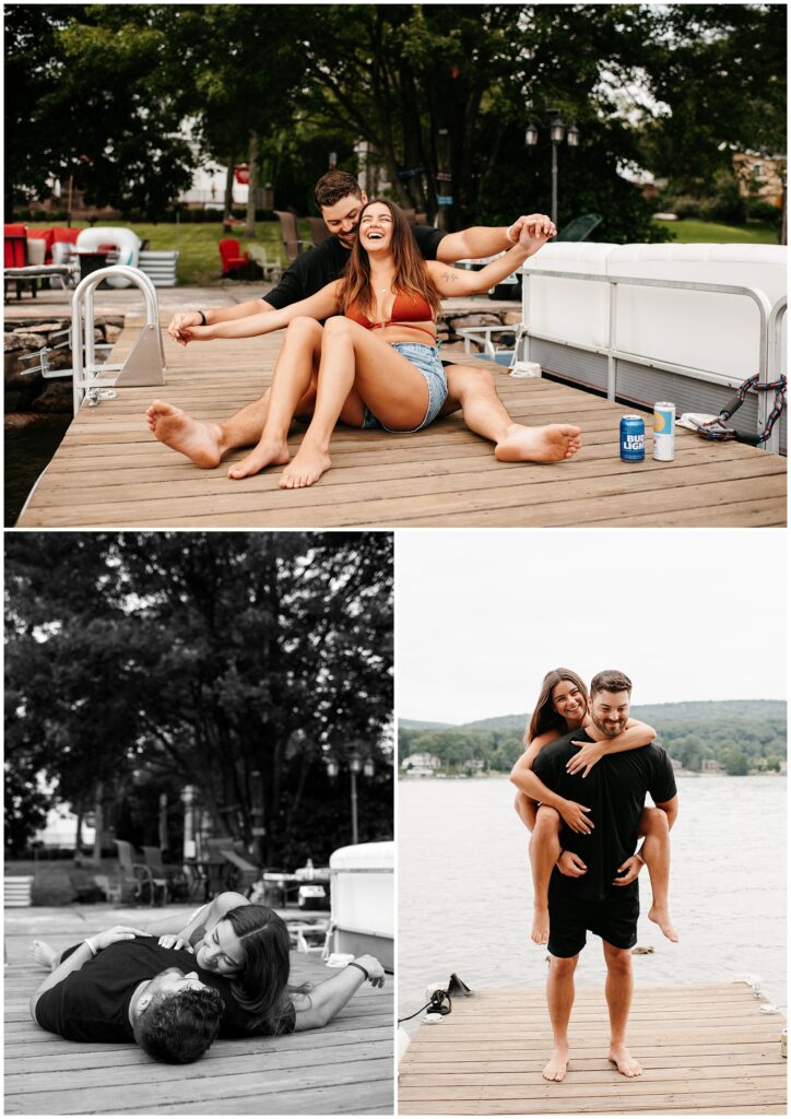 Summer Greenwood Lake NY Boat Engagement Photography by Sydney Madison Creative 