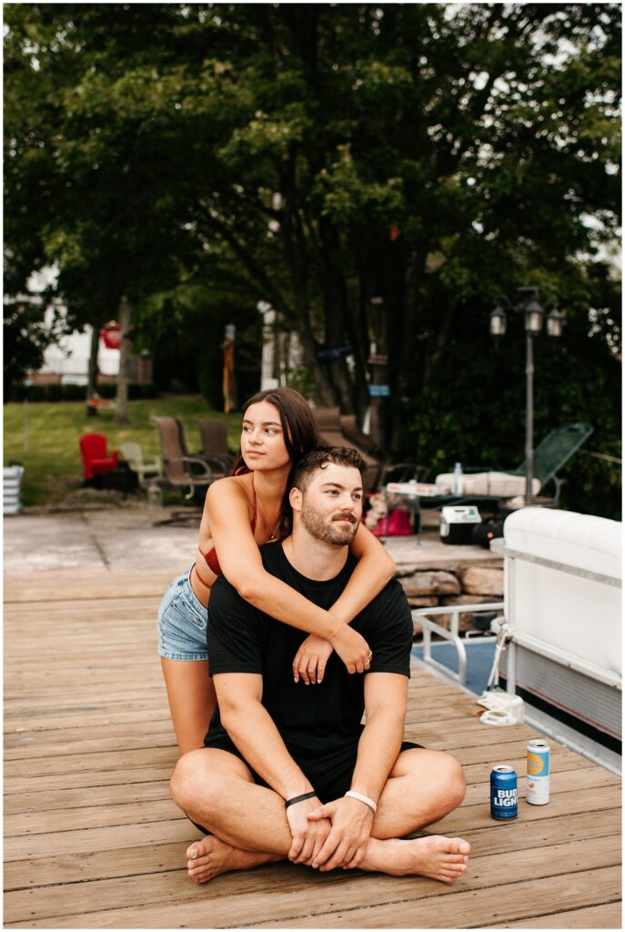 Summer Greenwood Lake NY Boat Engagement Photography by Sydney Madison Creative 