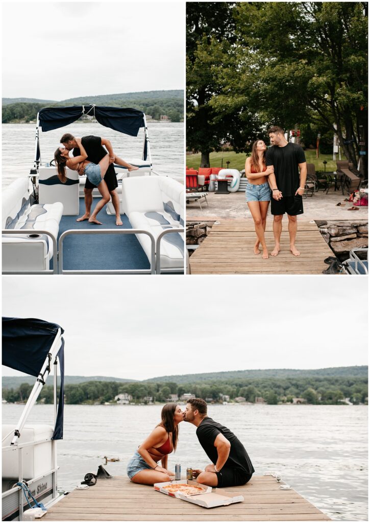 Summer Greenwood Lake NY Boat Engagement Photography by Sydney Madison Creative 