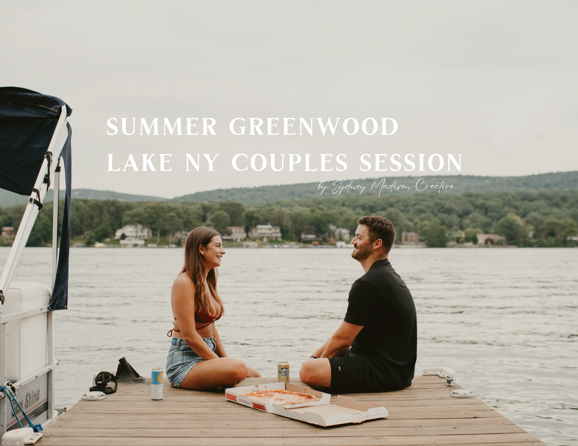 Summer Greenwood Lake NY Boat Engagement Photography by Sydney Madison Creative