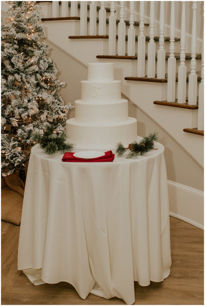 Winter Christmas Inspired Wedding Cake, Photos by Sydney Madison Creative