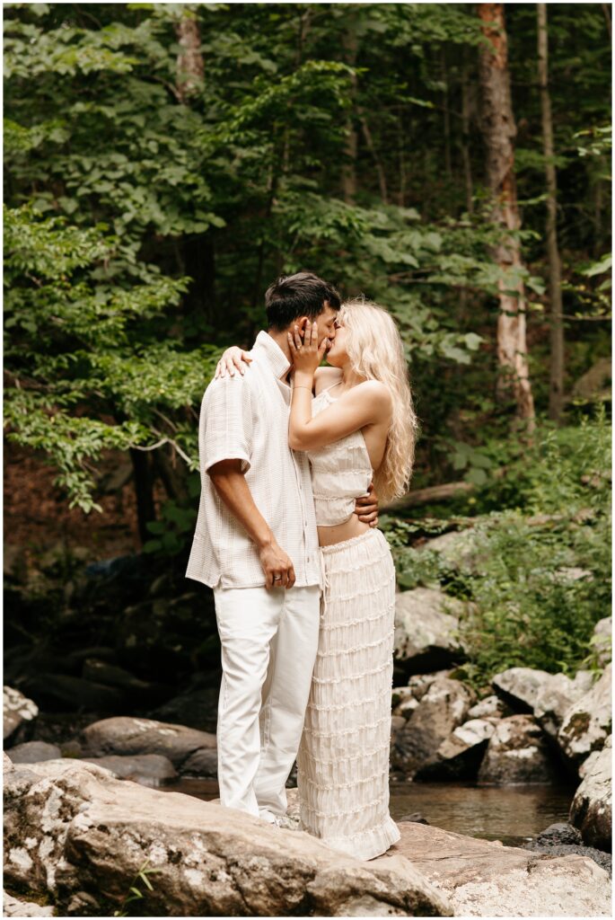 NJ Waterfall Engagement Photography by Sydney Madison Creative