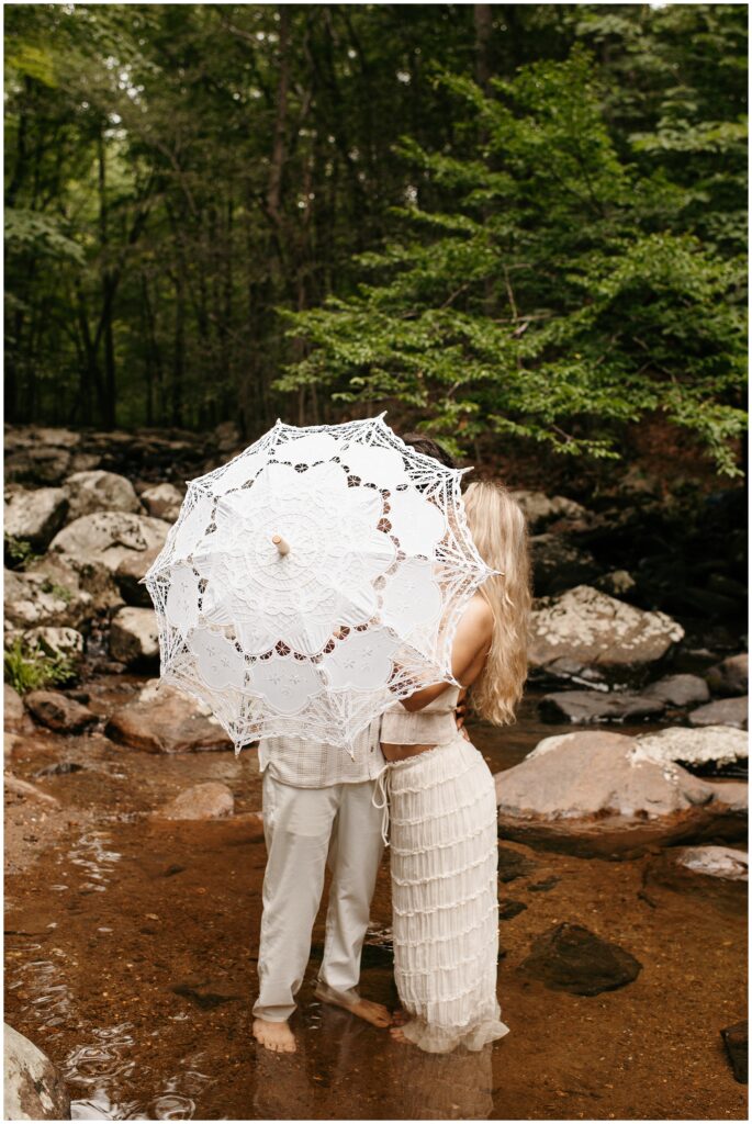 NJ Waterfall Engagement Photography by Sydney Madison Creative