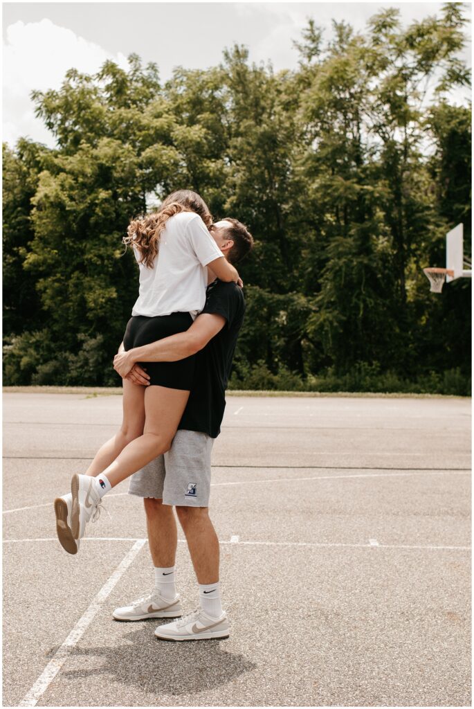 NJ Couples Basketball Photos by Sydney Madison Creative