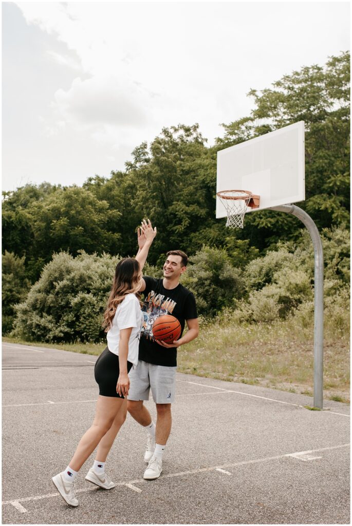 NJ Couples Basketball Photos by Sydney Madison Creative