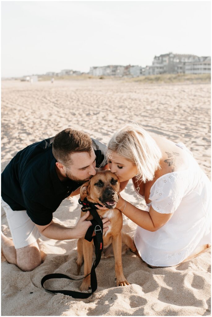 Asbury Beach Engagement Photography Session with a Dog by Sydney Madison Creative