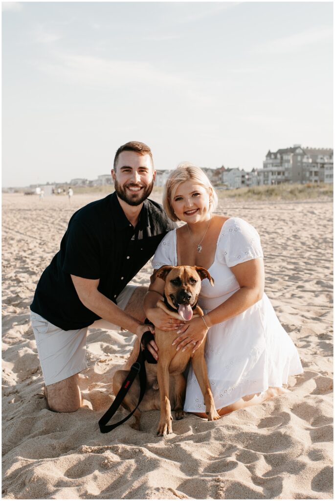 Asbury Beach Engagement Photography Session with a Dog by Sydney Madison Creative