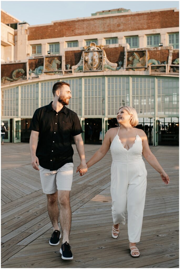 Asbury Boardwalk Engagement Photography Session by Sydney Madison Creative