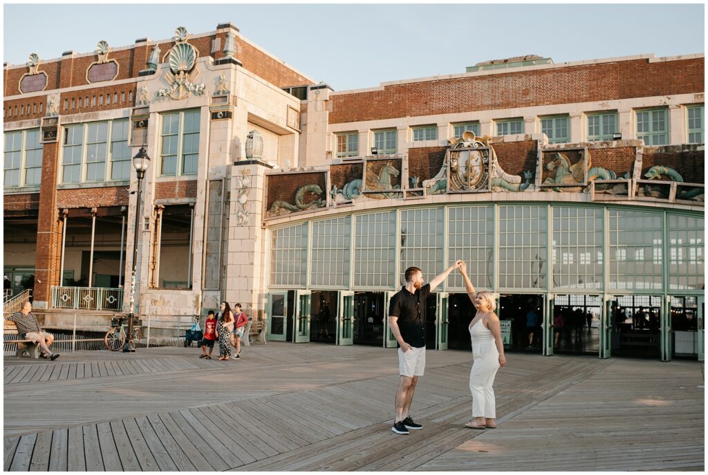 Asbury Boardwalk Engagement Photography Session by Sydney Madison Creative