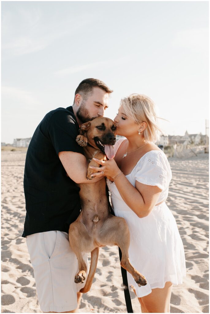 Asbury Beach Engagement Photography Session with a Dog by Sydney Madison Creative