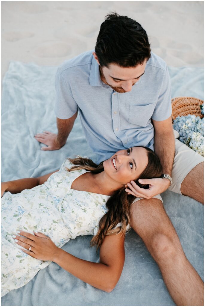 Sunrise Seaside Park Beach Picnic Engagement in NJ by Sydney Madison Creative