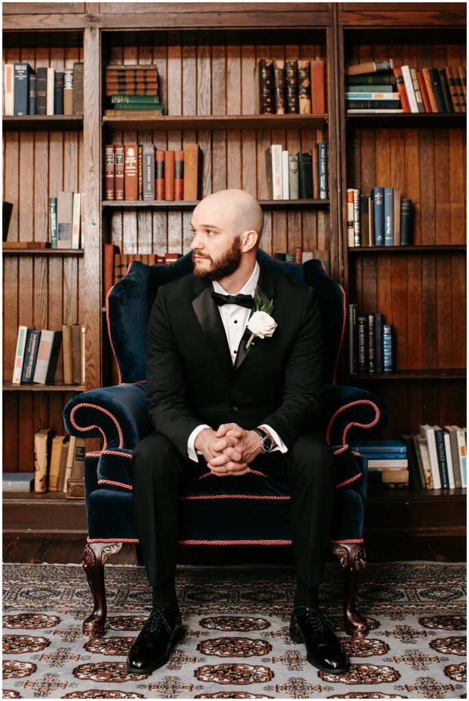 Groom Portraits at The Community House of Moorestown, NJ by Sydney Madison Creative