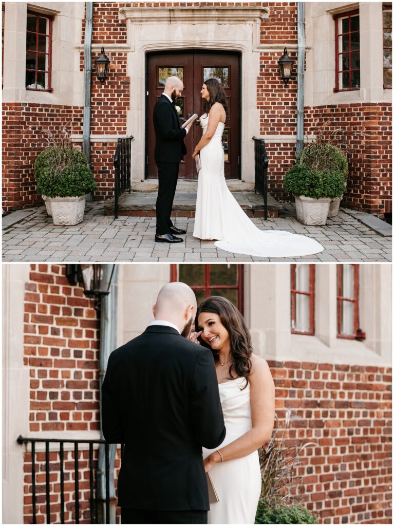 Bride & Groom Wedding Portraits at The Community House of Moorestown, NJ by Sydney Madison Creative