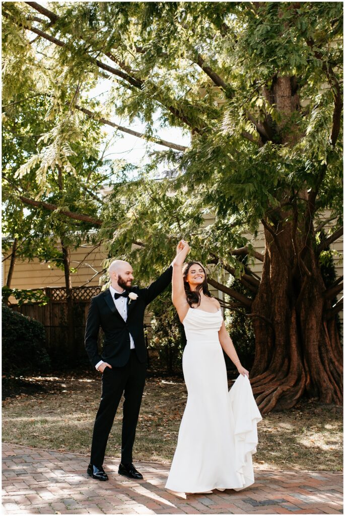 Bride and Groom Wedding Portraits at The Community House of Moorestown, NJ by Sydney Madison Creative