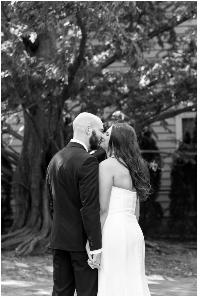 Bride and Groom Wedding Portraits at The Community House of Moorestown, NJ by Sydney Madison Creative