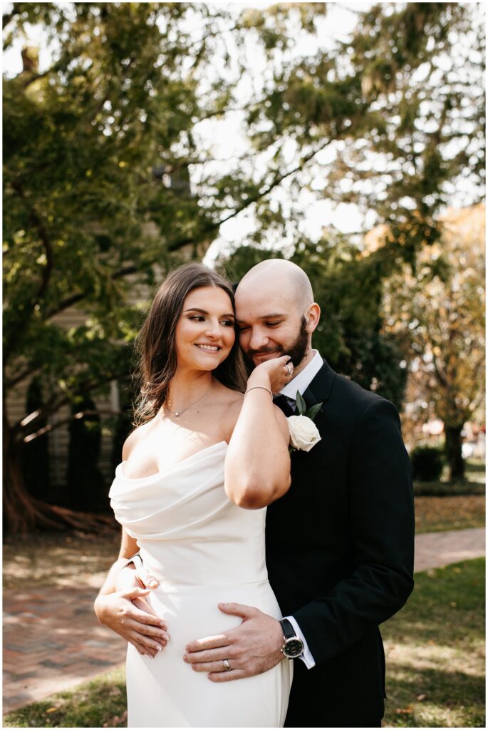 Bride and Groom Wedding Portraits at The Community House of Moorestown, NJ by Sydney Madison Creative