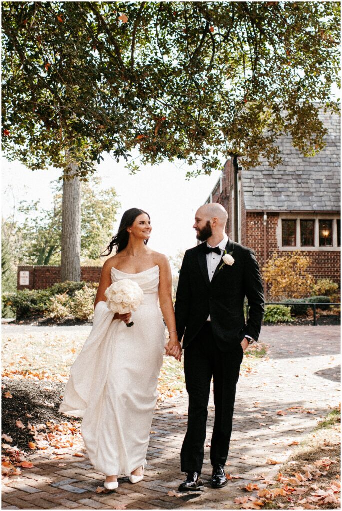 Bride and Groom Wedding Portraits at The Community House of Moorestown, NJ by Sydney Madison Creative