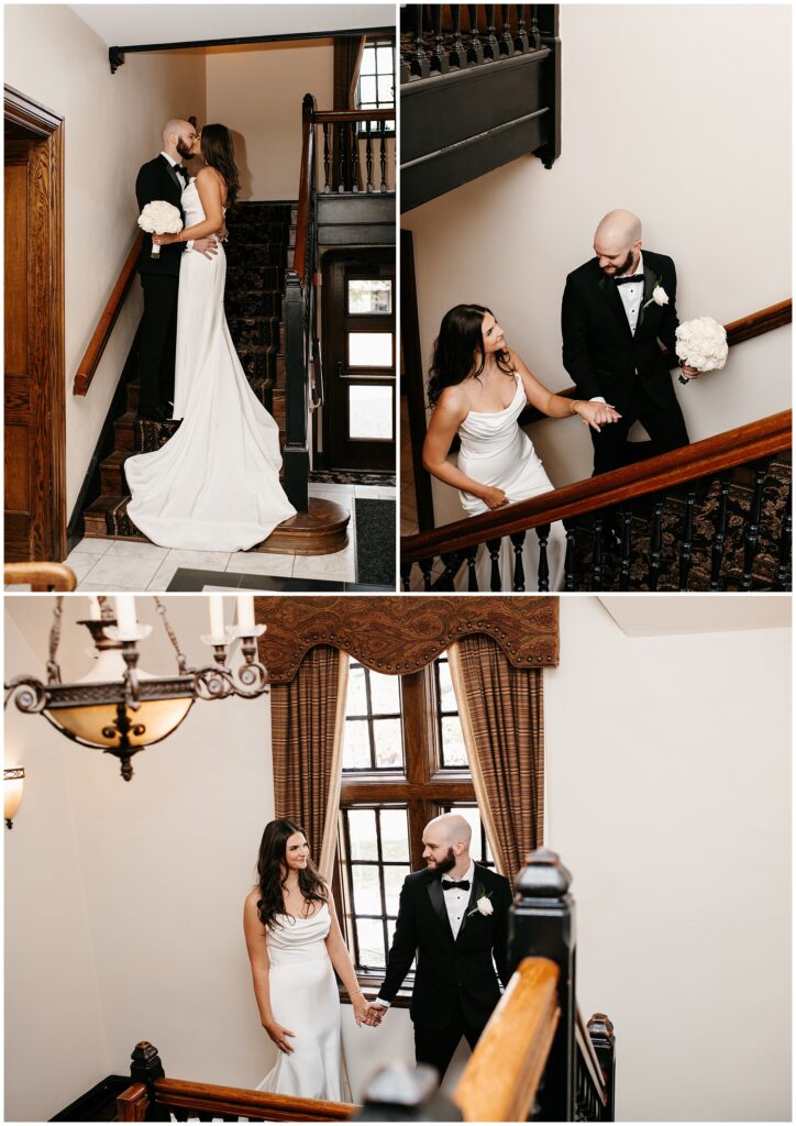 Bride and Groom Wedding Portraits at The Community House of Moorestown, NJ by Sydney Madison Creative