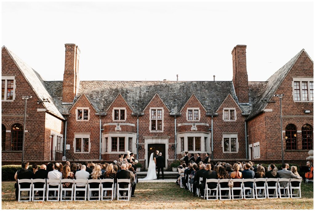 Outdoor Wedding Ceremony at The Community House of Moorestown, NJ, Photos by Sydney Madison Creative