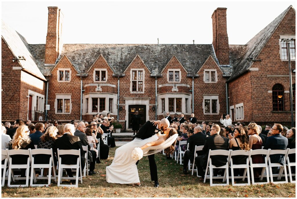 Outdoor Wedding Ceremony at The Community House of Moorestown, NJ, Photos by Sydney Madison Creative