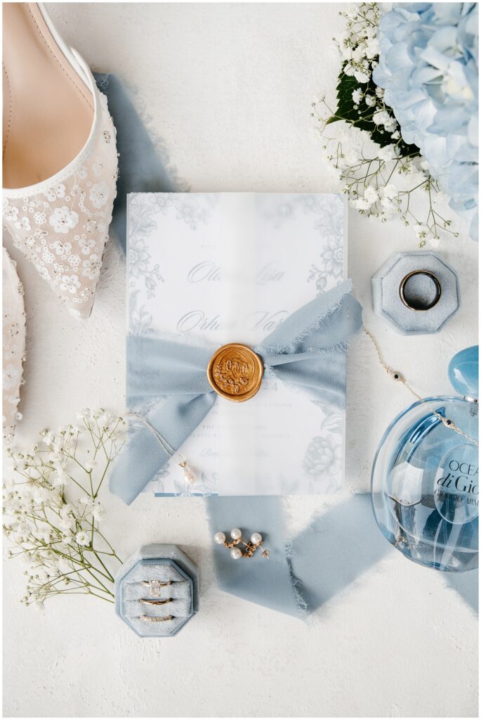 Blue & White Wedding Details - Photos by Sydney Madison Creative