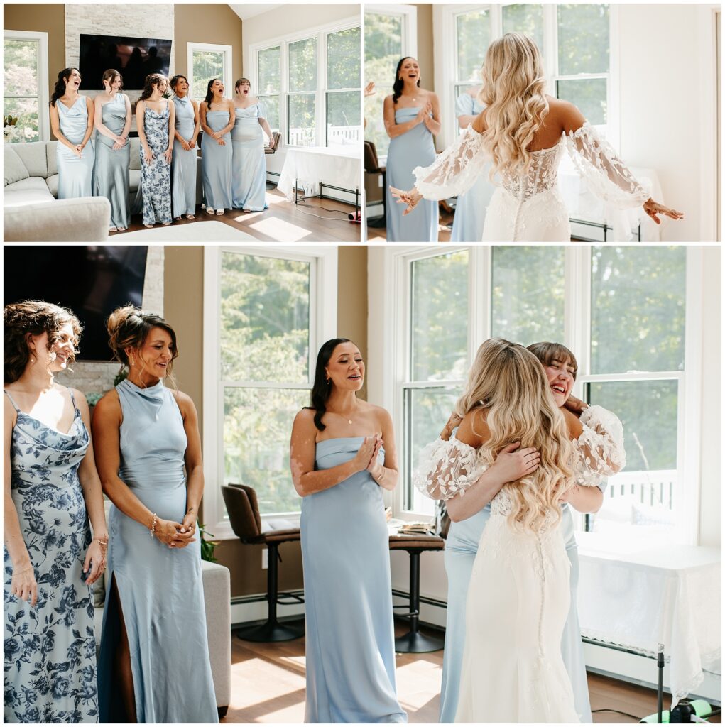 NJ Bride Bridesmaid First Look Wedding Photos by Sydney Madison Creative