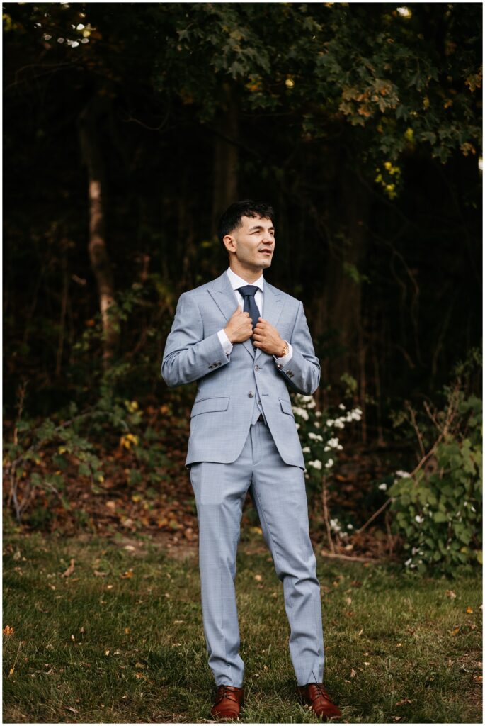 Groom Wedding Portraits by Sydney Madison Creative NJ