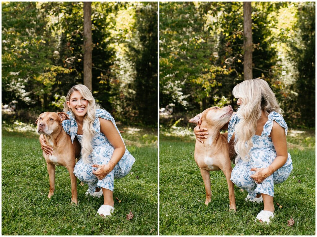 Bride Getting Ready Wedding Photos with Dog by Sydney Madison Creative