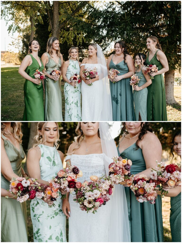 Vernon NJ Wedding Photography, Bridesmaids in Green - Photos by Sydney Madison Creative