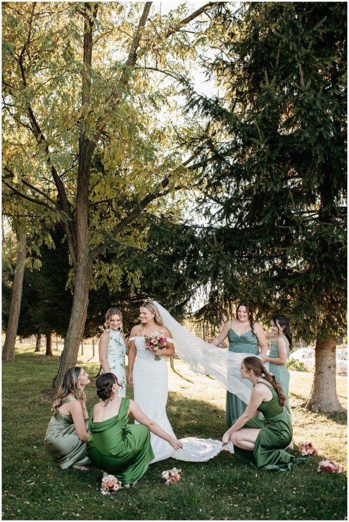 Vernon NJ Wedding Photography, Bridesmaids in Green - Photos by Sydney Madison Creative