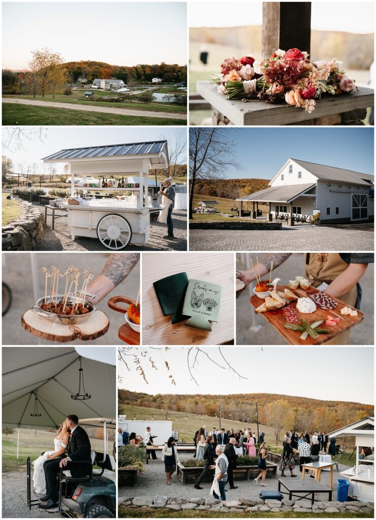 The Farm at Glenwood Mountain Wedding Garden Cocktail Hour - Photos by Sydney Madison Creative