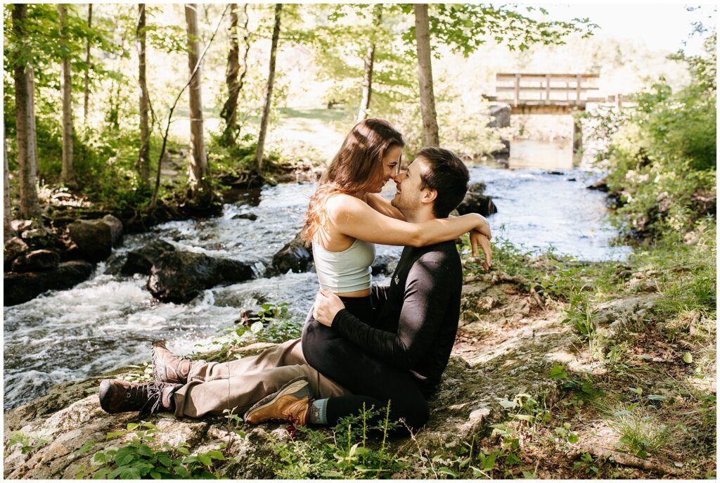 Waywayanda Lake Hiking Engagement Photos by Sydney Madison Creative