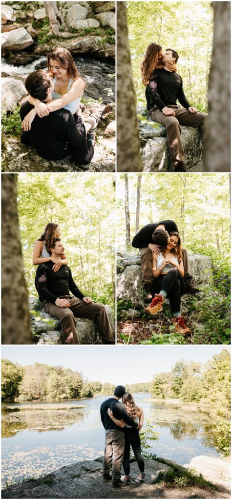 Waywayanda Lake Hiking Engagement Photos by Sydney Madison Creative