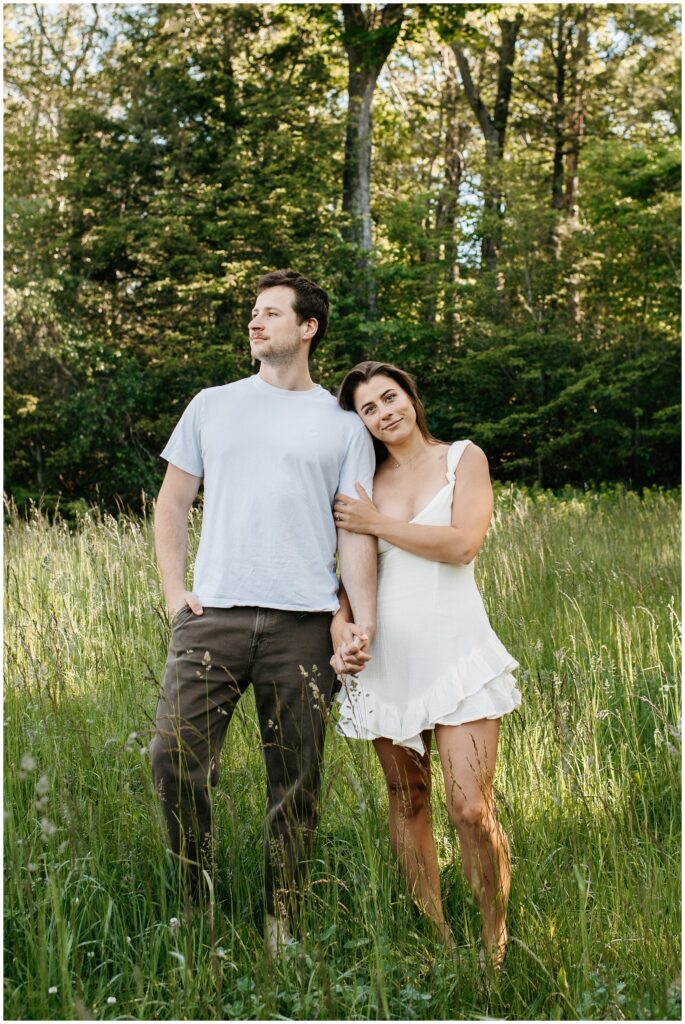 NJ Forest and Meadow Engagement Photos by Sydney Madison Creative