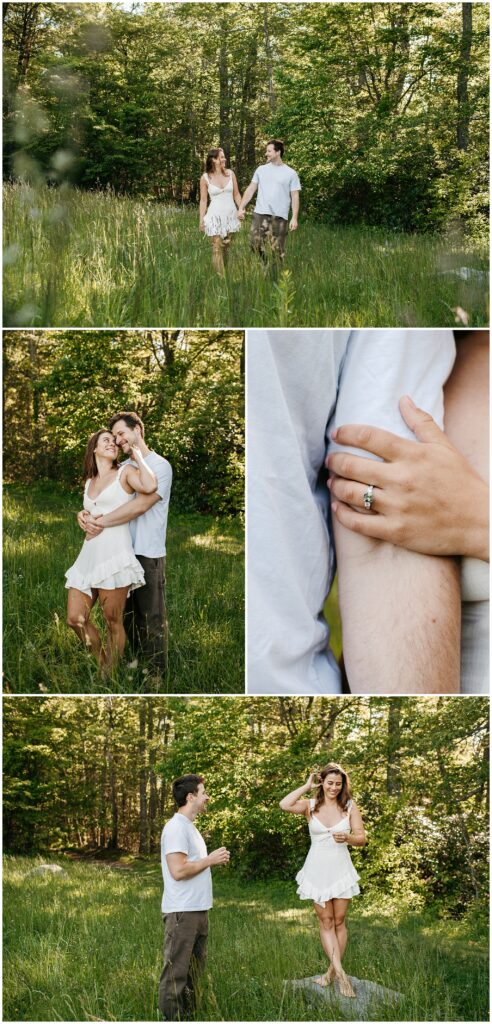 NJ Forest and Meadow Engagement Photos by Sydney Madison Creative