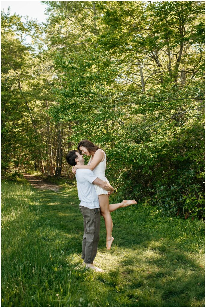 Waywayanda Lake Forest Engagement Photos by Sydney Madison Creative