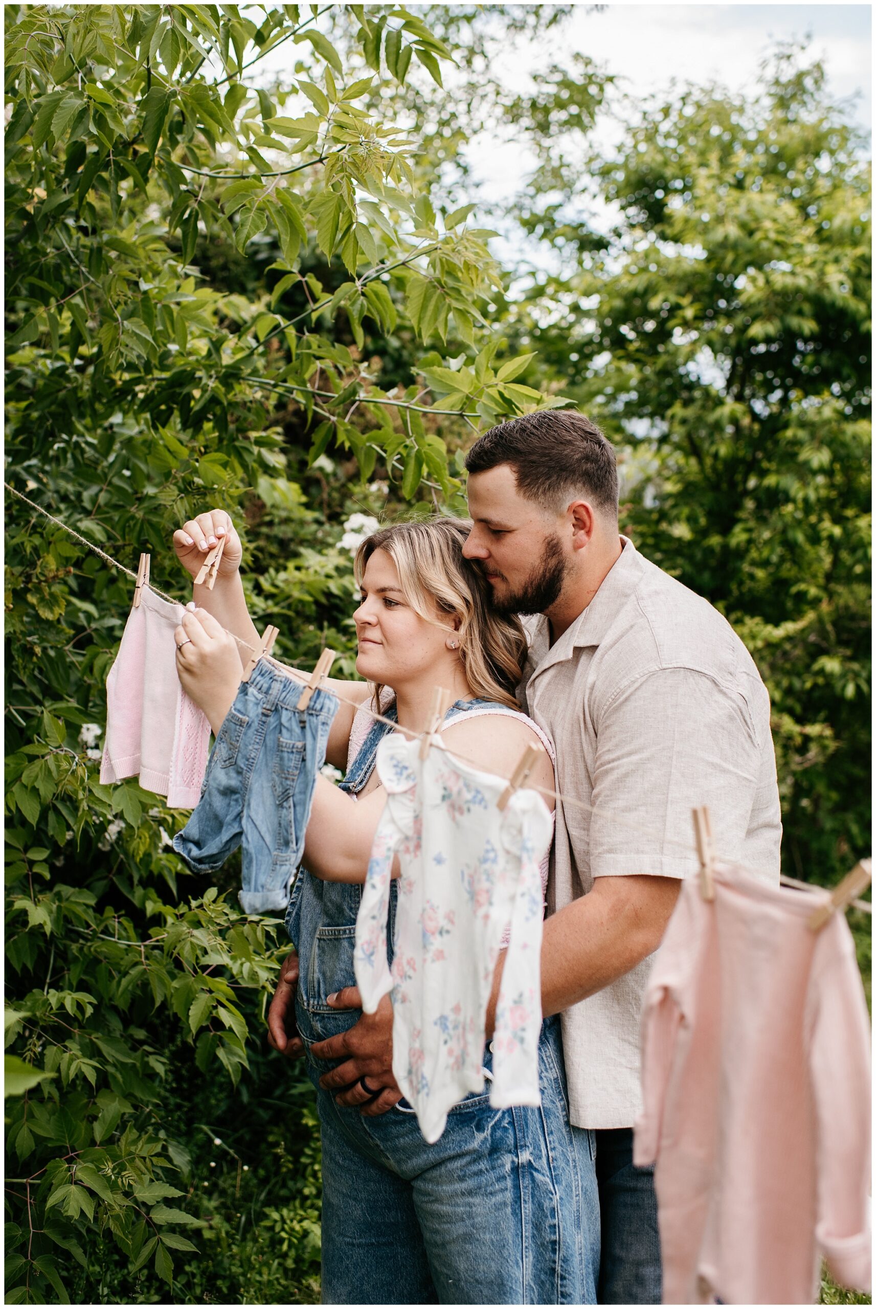 NJ Nostalgic Clothesline Maternity Photoshoot by Sydney Madison Creative