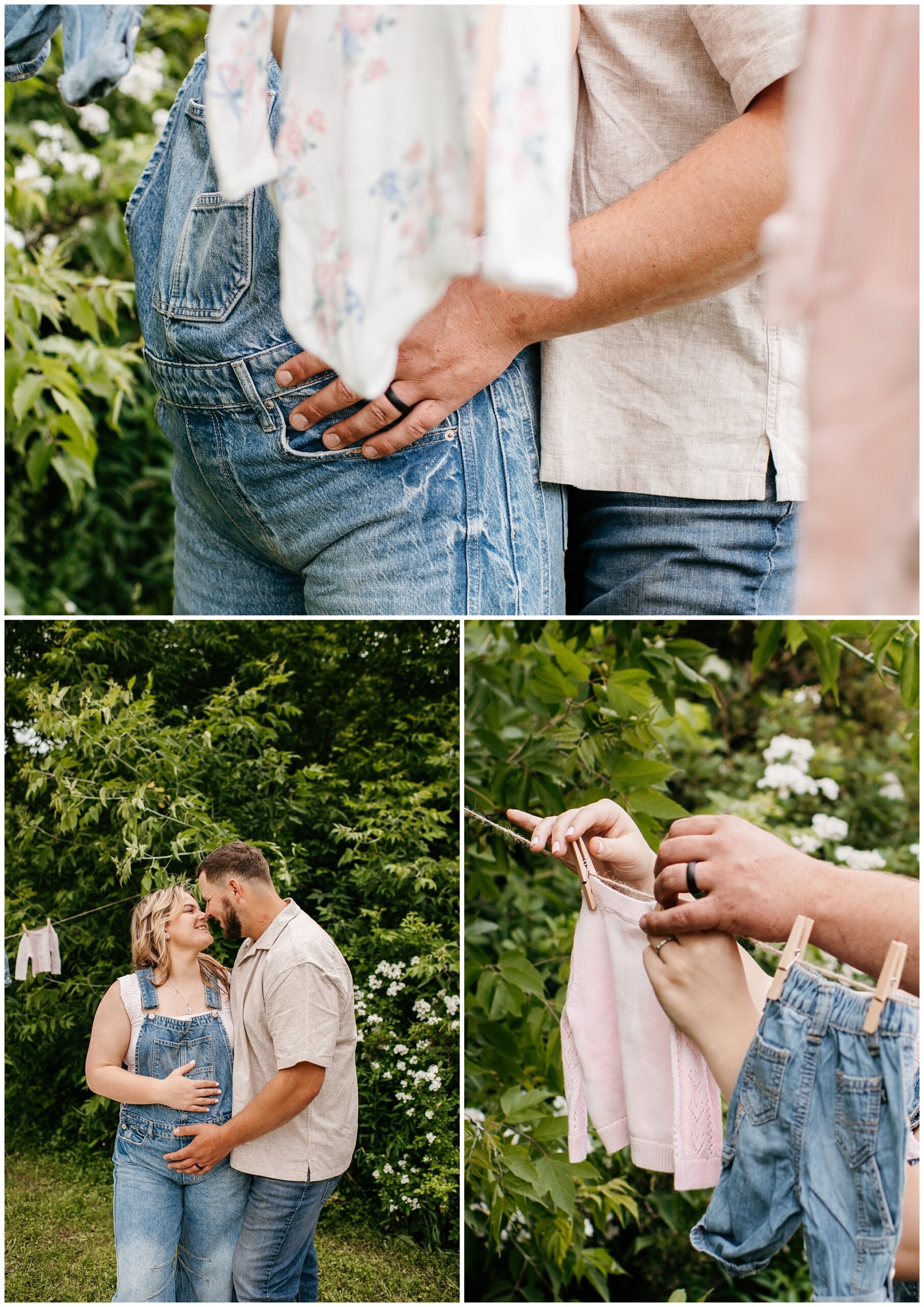 NJ Nostalgic Clothesline Maternity Photoshoot by Sydney Madison Creative