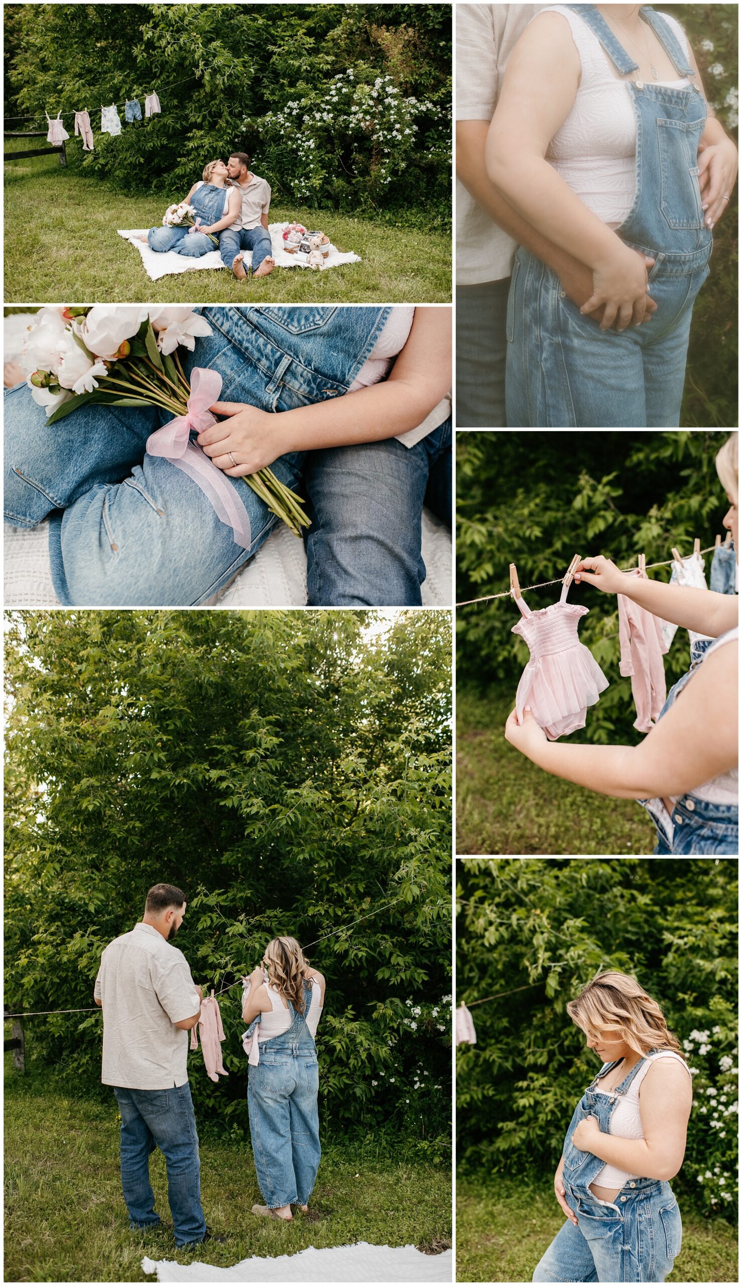 NJ Nostalgic Clothesline Maternity Photoshoot by Sydney Madison Creative