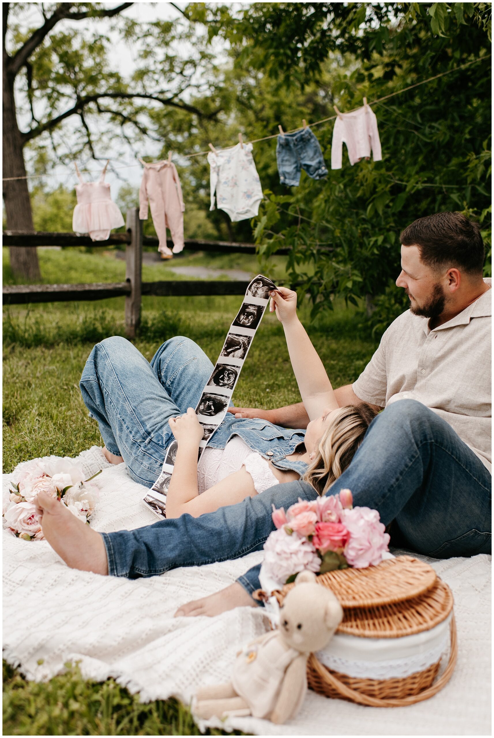 NJ Nostalgic Clothesline Maternity Photoshoot by Sydney Madison Creative
